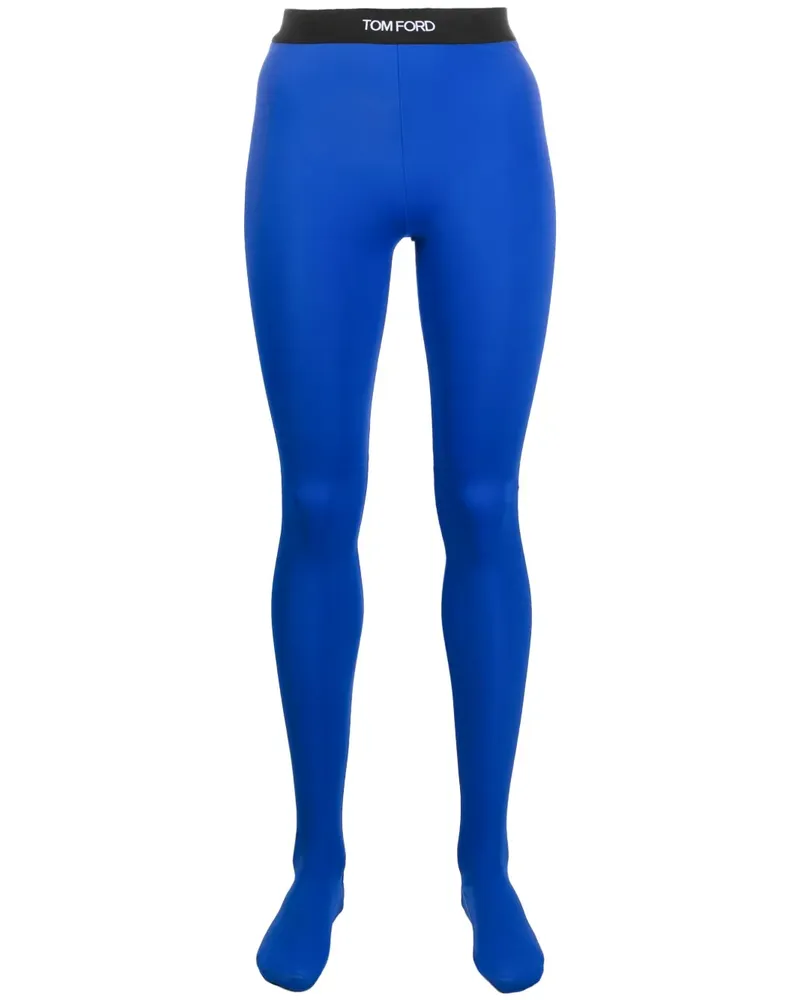 Tom Ford Leggings mit Logo-Bund - Blau Blau