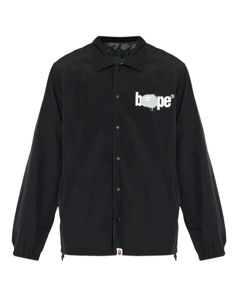 BAPE Wendbare Jacke mit Camouflage-Print - Schwarz Schwarz