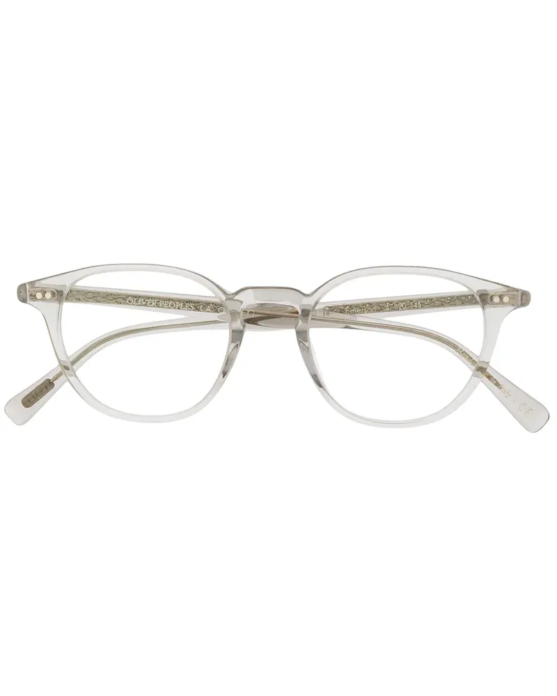 Oliver Peoples Brille mit rundem Gestell - Weiß Weiß