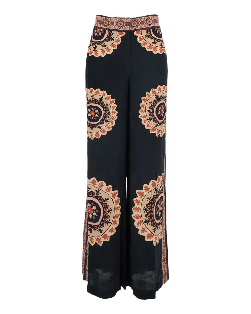 ba&sh Valla printed trousers - Schwarz Schwarz