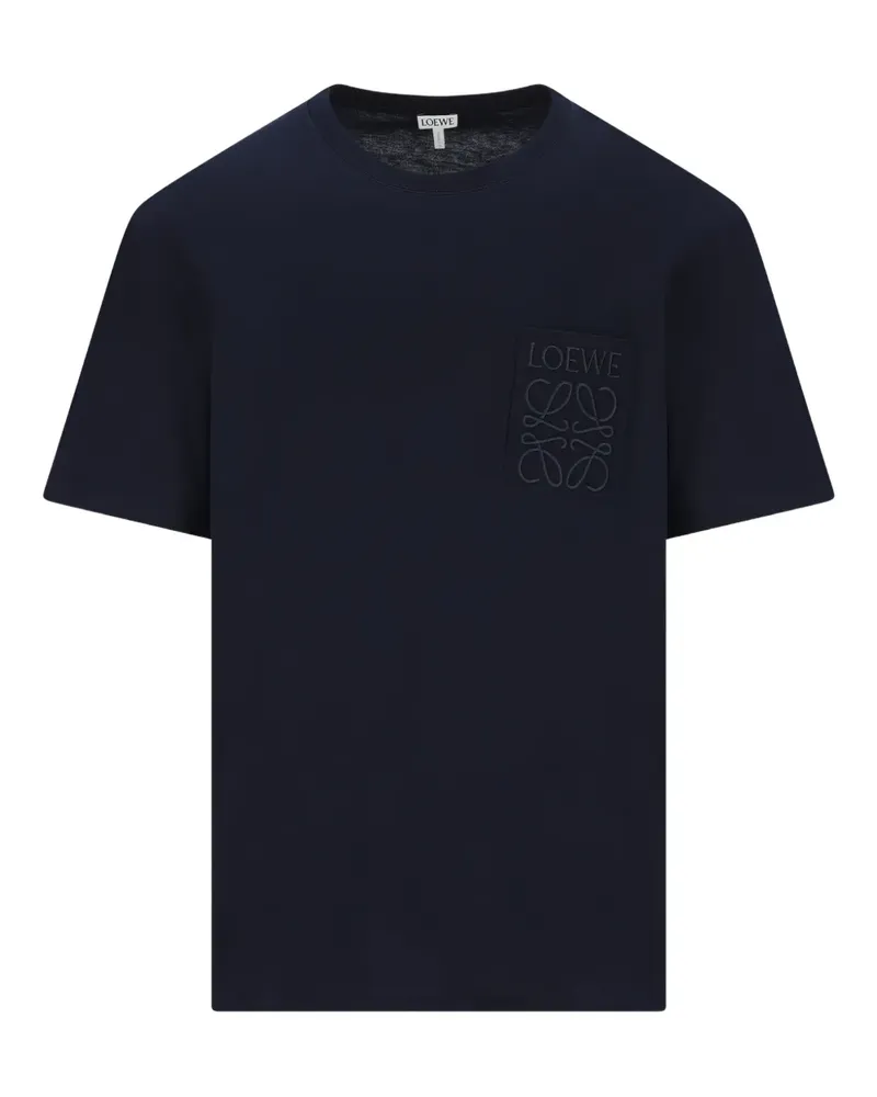 Loewe logo-embroidered T-shirt - Blau Blau