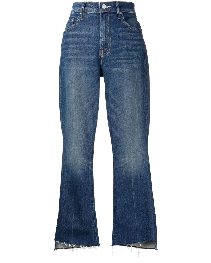 Mother Insider Cropped-Jeans Blau