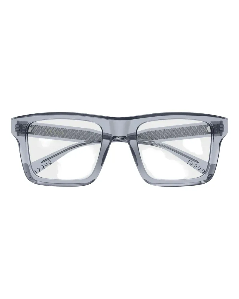 Gucci transparent square-frame glasses - Grau Grau