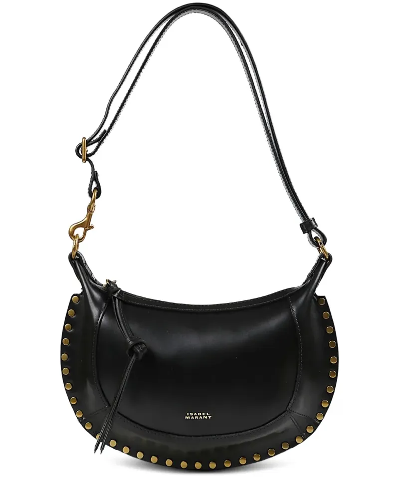 Isabel Marant Oskan Moon studded leather shoulder bag - Schwarz Schwarz