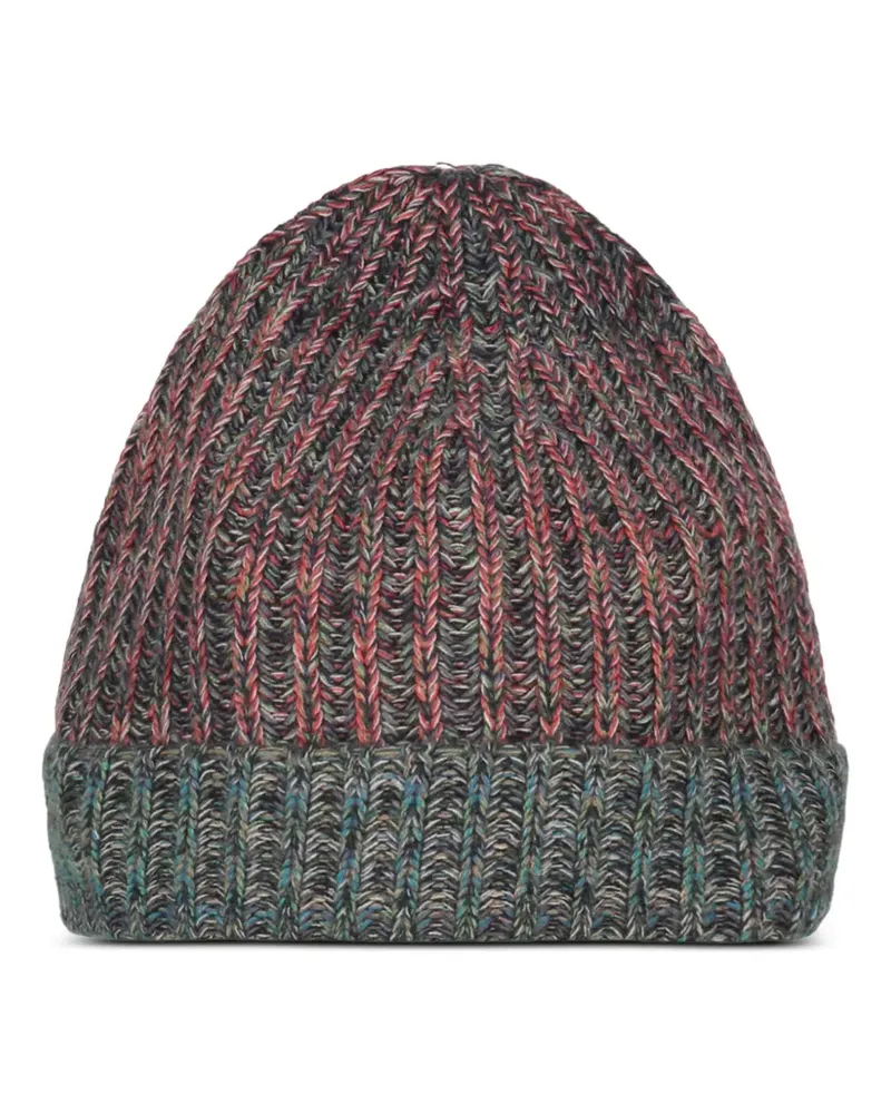 Malo Gerippte Beanie aus Kaschmir - Grau Grau