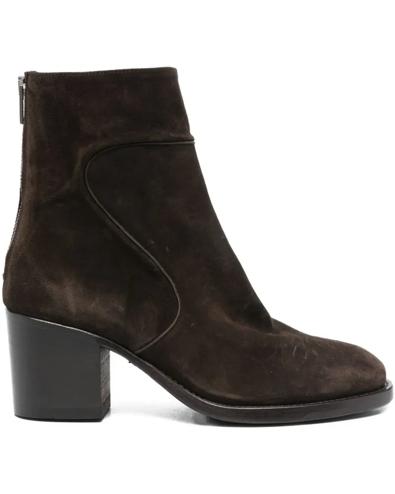 Pantanetti Wildlederstiefel mit Blockabsatz - Braun Braun