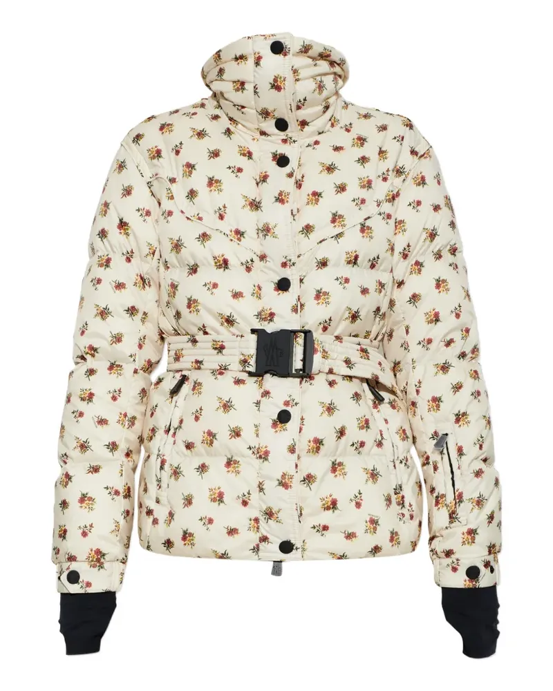 Moncler Karshi Skijacke mit Blumenprint - Weiß Weiß