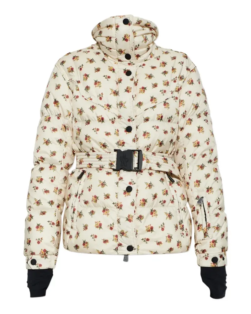 Moncler Karshi Skijacke mit Blumenprint - Weiß Weiß