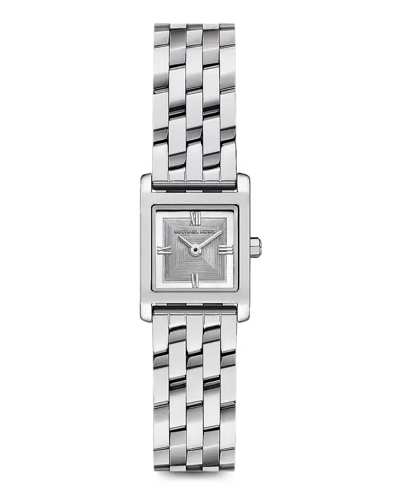 Michael Kors Georgie micro square case 19mm watch - Silber Silber