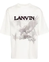 Lanvin x T-Shirt mit Future Eagle-Print Weiß