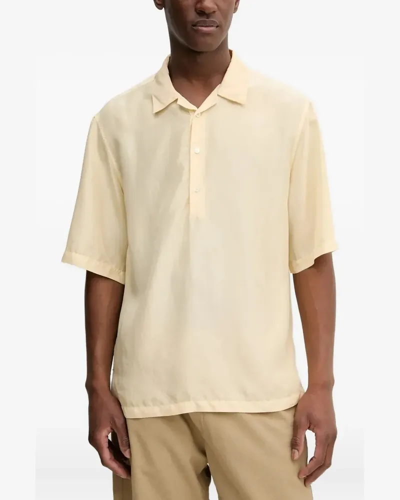 BARENA Poloshirt aus Seide - Gelb Gelb