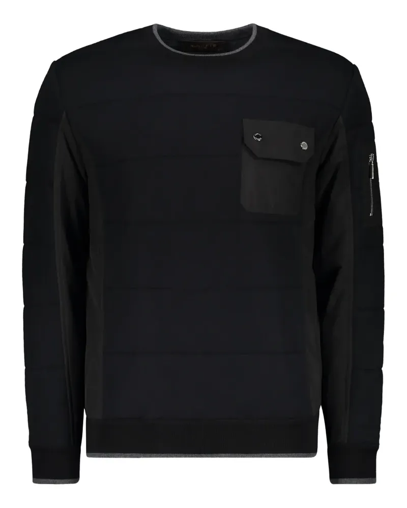 MOORER Pullover mit Tasche - Schwarz Schwarz
