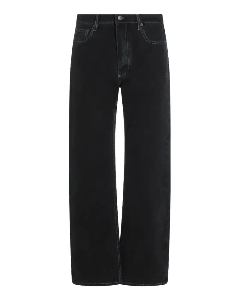 OFF-WHITE Jeans mit Logo-Patch - Schwarz Schwarz