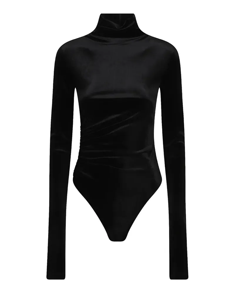 ANDAMANE ruched high-neck bodysuit - Schwarz Schwarz
