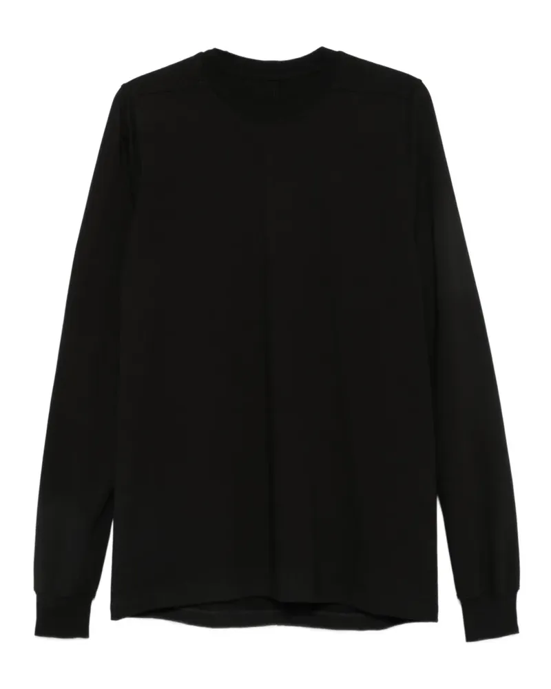 Rick Owens Langarmshirt mit Rundhalsausschnitt - Schwarz Schwarz