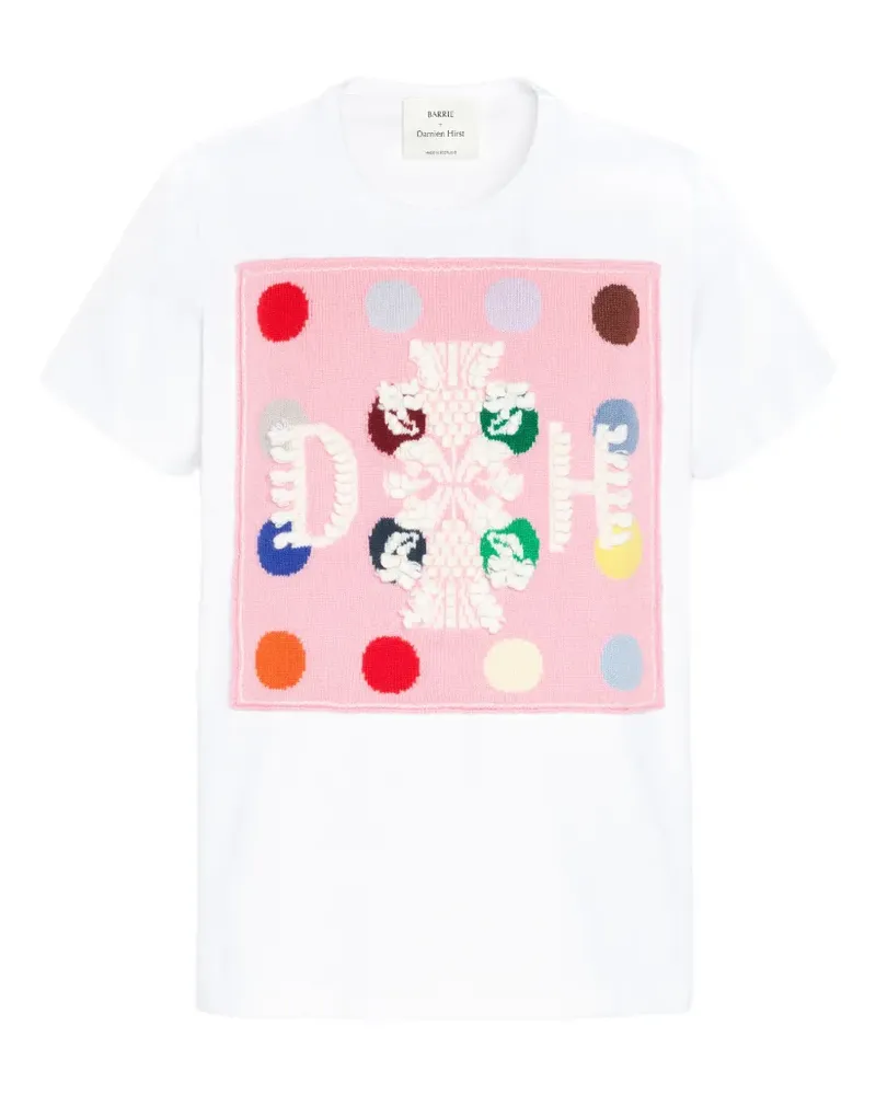 Barrie x Damien Hirst The Spots T-Shirt mit Logo-Patch - Weiß Weiß