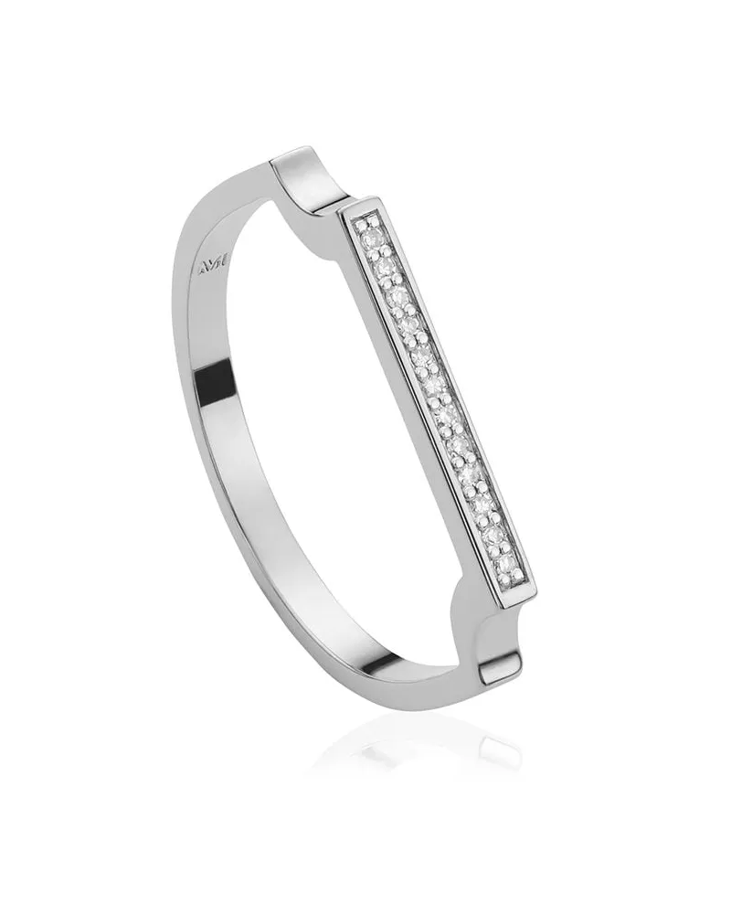 Monica Vinader Signature' Ring mit Diamanten - Silber Silber