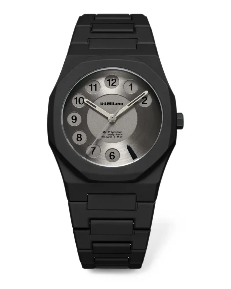 D1 Milano Ring Polycarbon Armbanduhr 37mm - Grau Grau