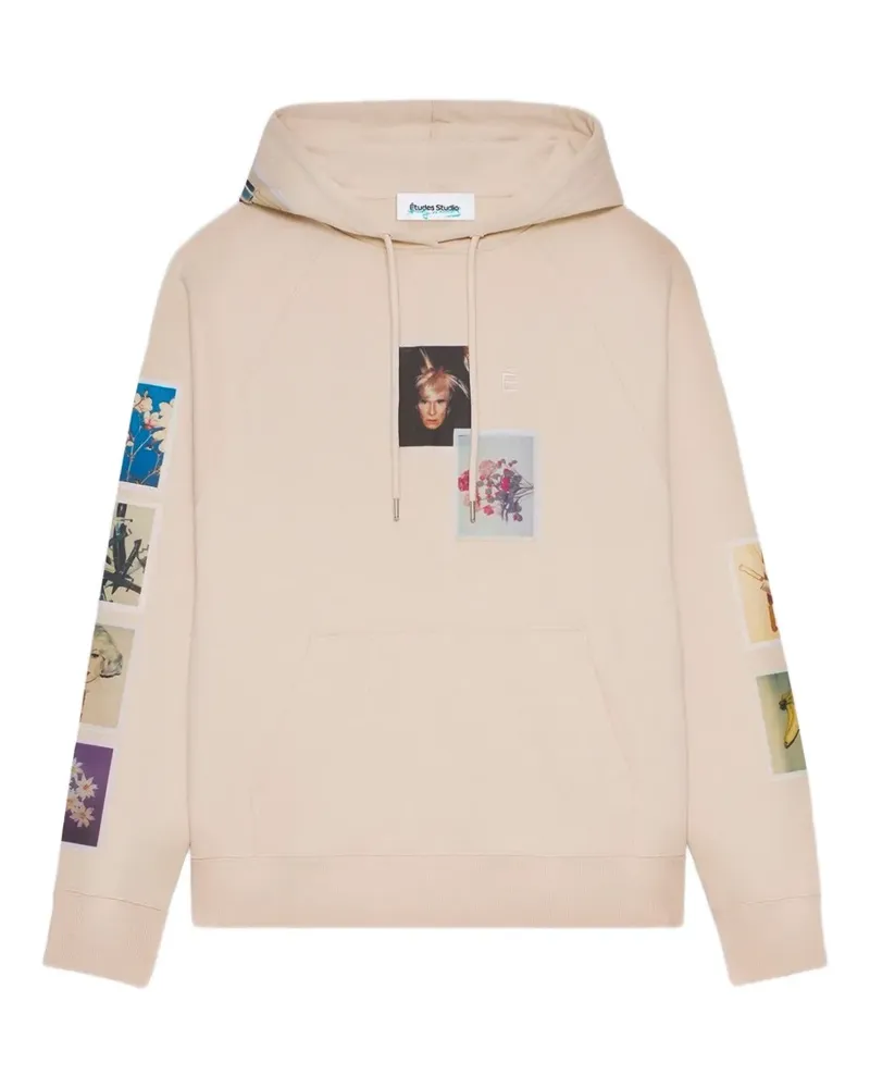 Études Studio Hoodie mit grafischem Print - Nude Nude