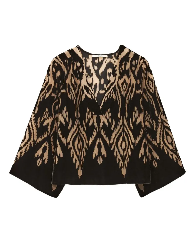 ba&sh Arriet Bluse mit V-Ausschnitt - Schwarz Schwarz