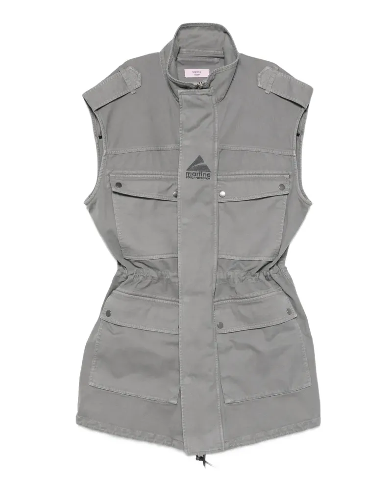 Martine Rose logo-embroidered drawstring gilet - Grau Grau