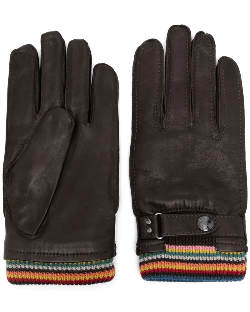 Paul Smith Big Stripe Handschuhe - Braun Braun