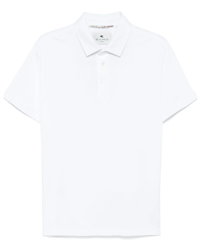 Etro Poloshirt mit Pegaso-Stickerei - Weiß Weiß