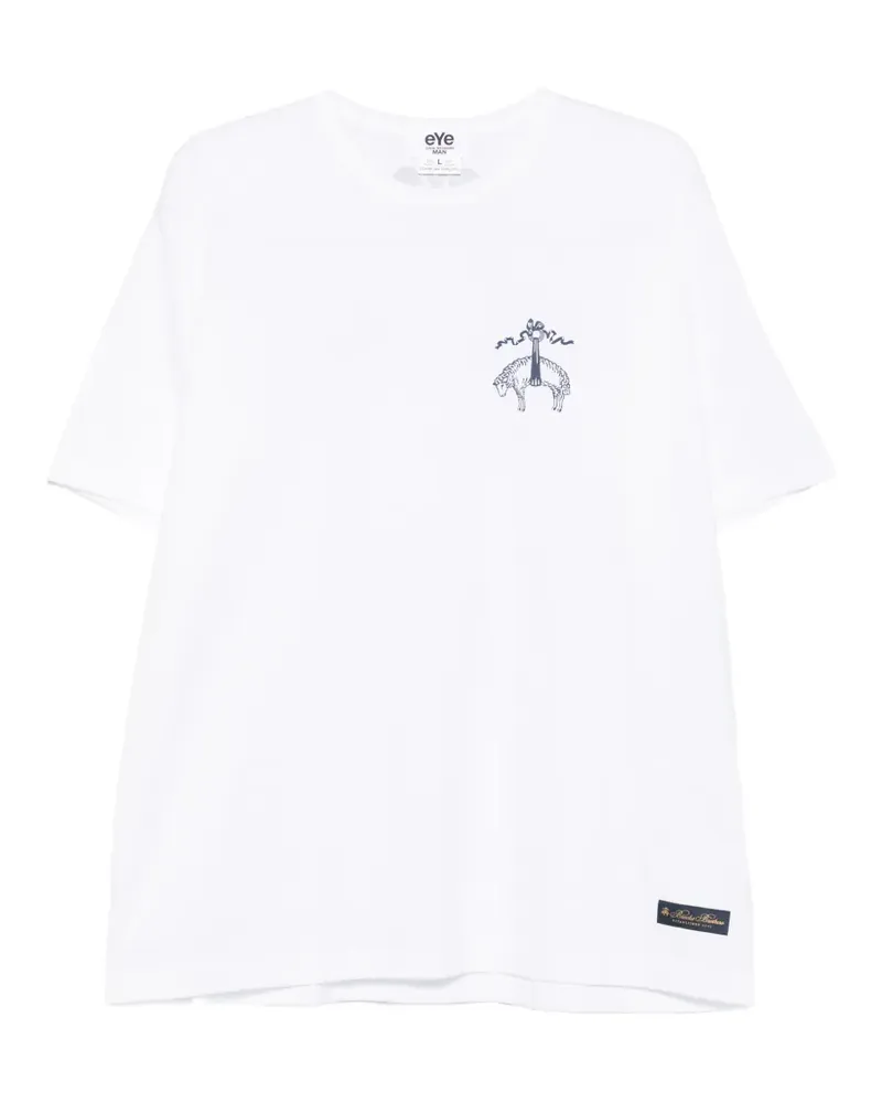 Junya Watanabe Brooks Brothers logo-print T-shirt - Weiß Weiß