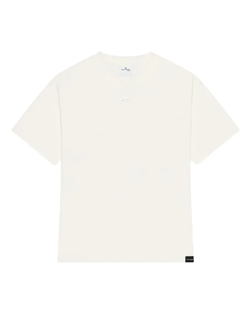 Courrèges Oversized-T-Shirt mit Kiss-Print - Weiß Weiß