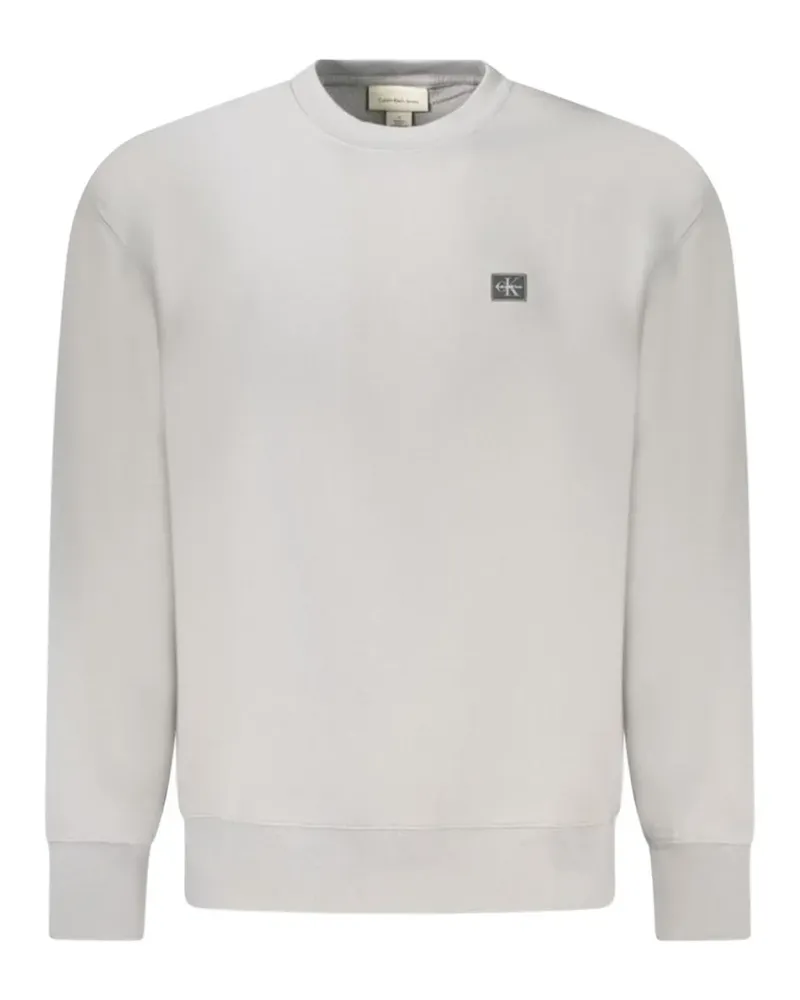 Calvin Klein logo-patch crew-neck sweatshirt - Grau Grau