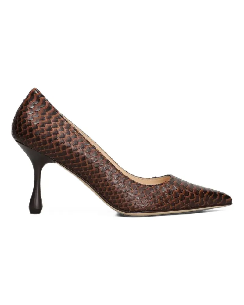 Anna F. snake-effect pointed-toe pumps - Braun Braun
