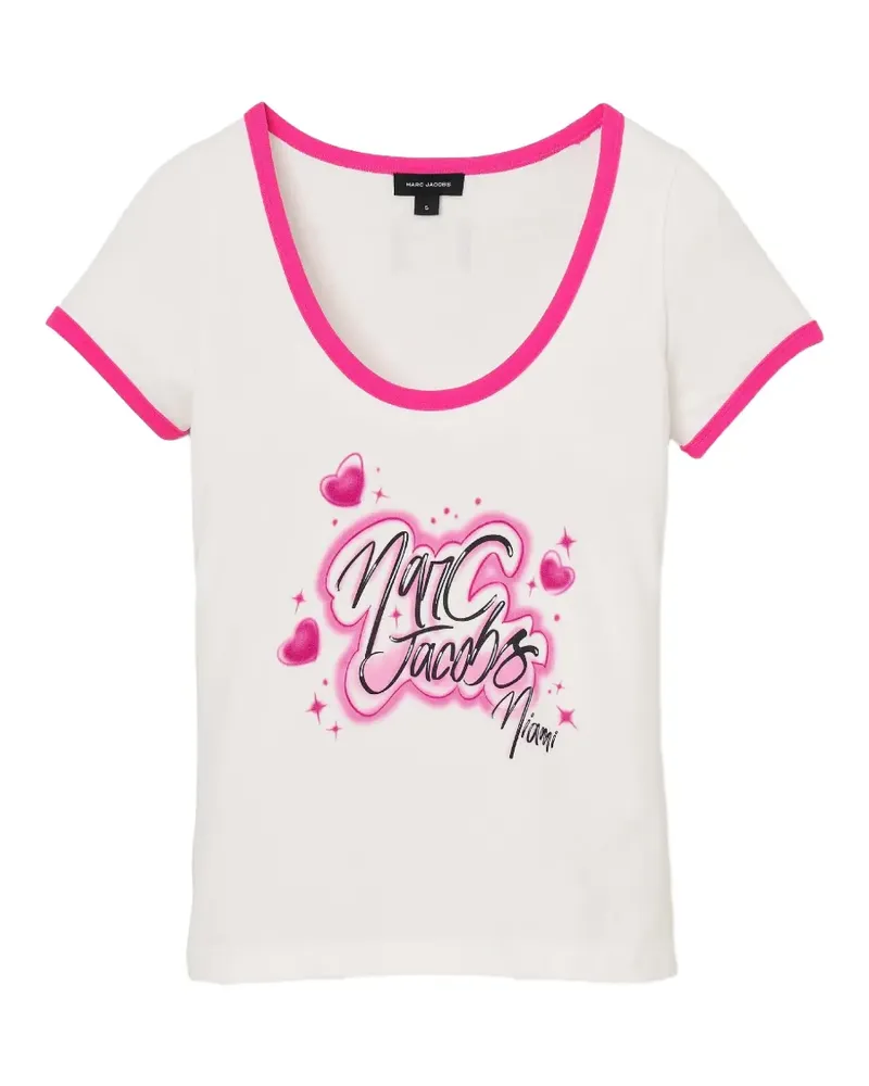Marc Jacobs T-Shirt mit The City Heart-Print - Weiß Weiß