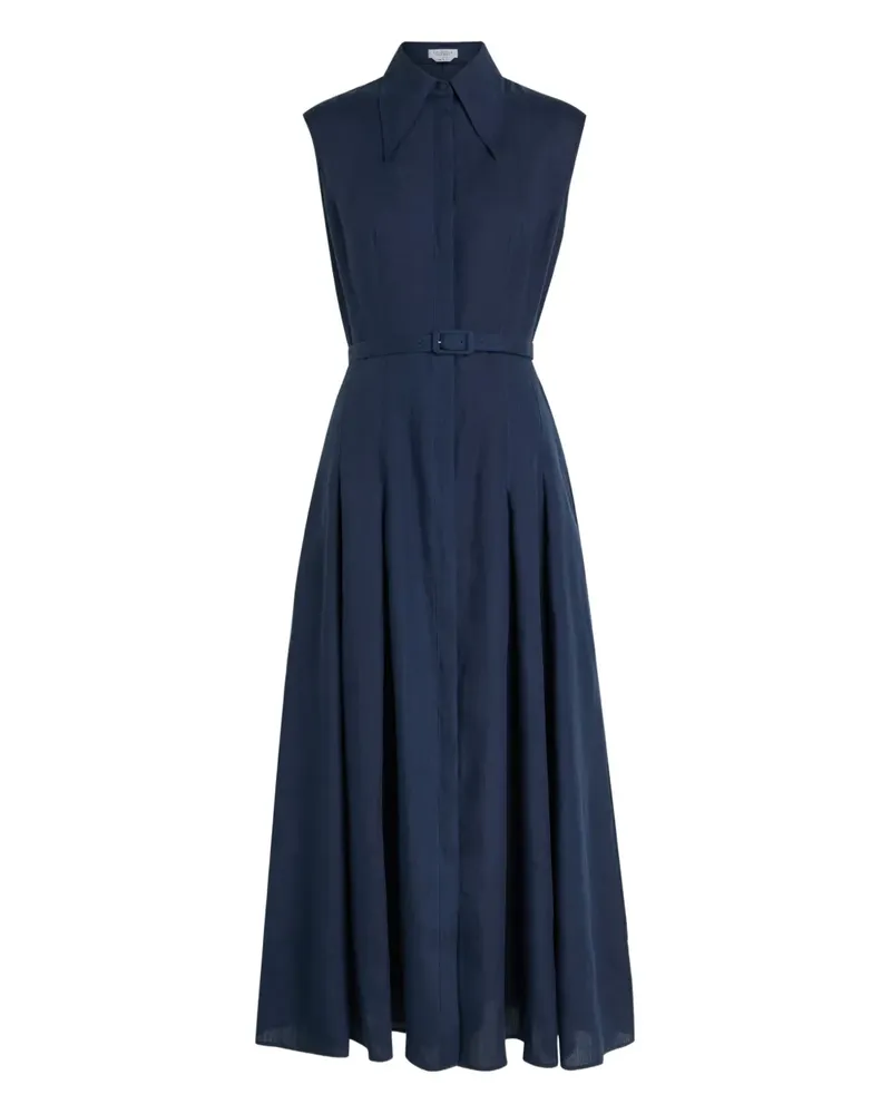 Gabriela Hearst belted collared midi dress - Blau Blau