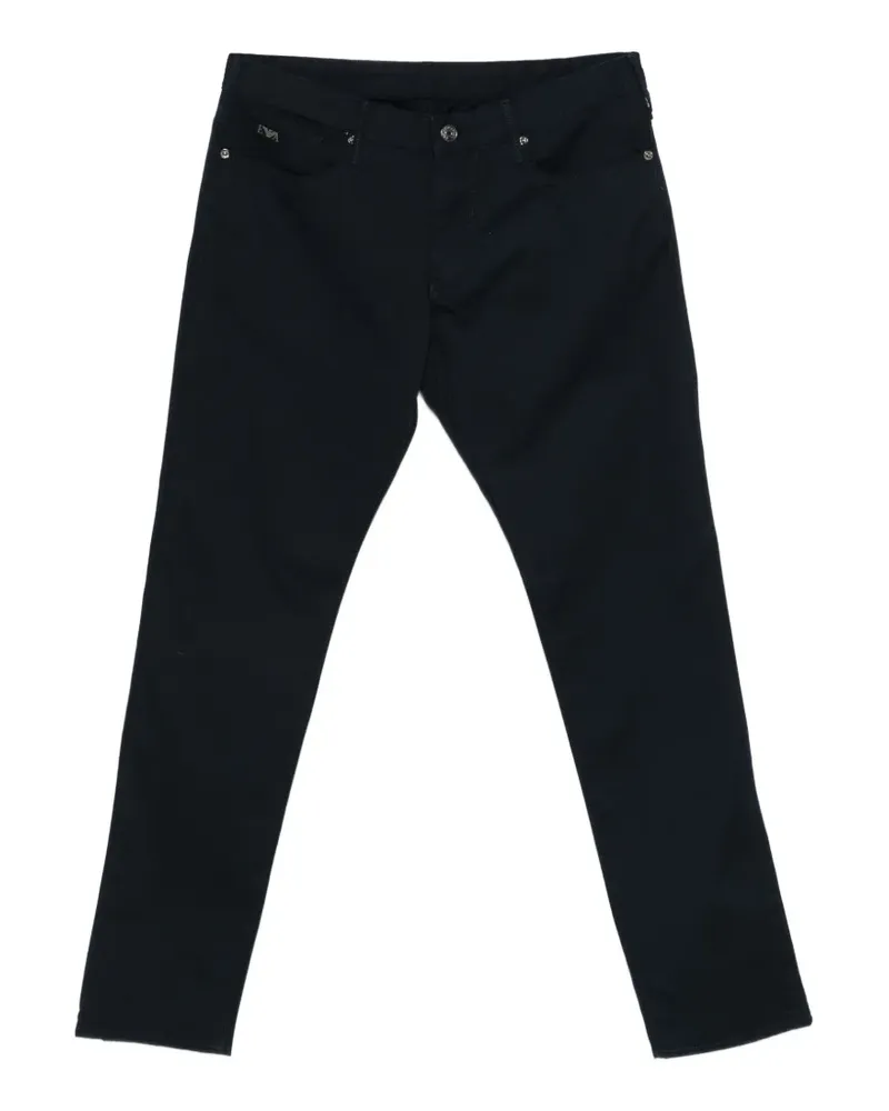 Emporio Armani Hose mit Logo-Schild - Blau Blau