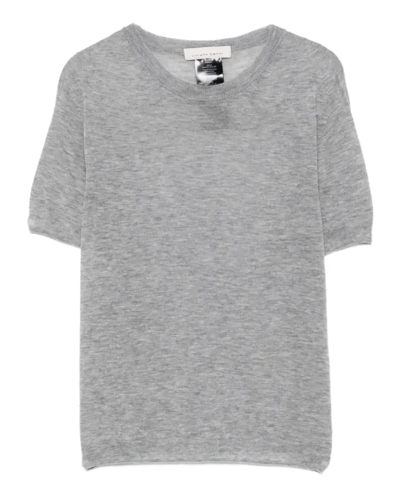 Liviana Conti Klassisches T-Shirt - Grau Grau