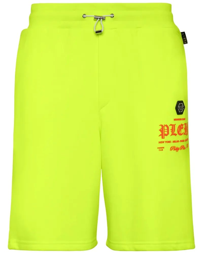 Philipp Plein Joggingshorts mit Logo-Prägung - Gelb Gelb