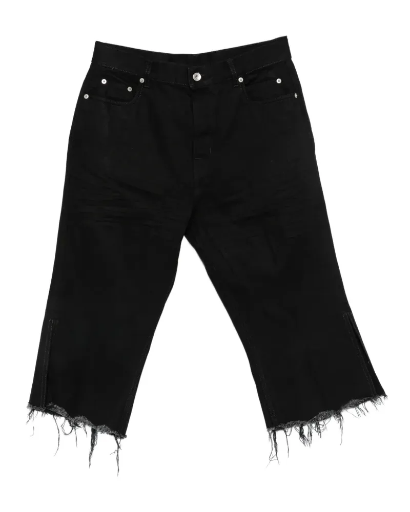 Rick Owens Bolan Cutoffs raw-cut denim shorts - Schwarz Schwarz