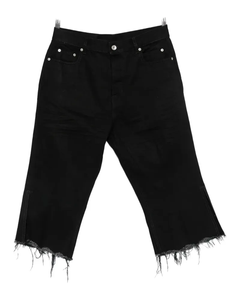 Rick Owens Bolan Cutoffs raw-cut denim shorts - Schwarz Schwarz