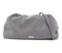 Clutch mit Schnürung - Silber