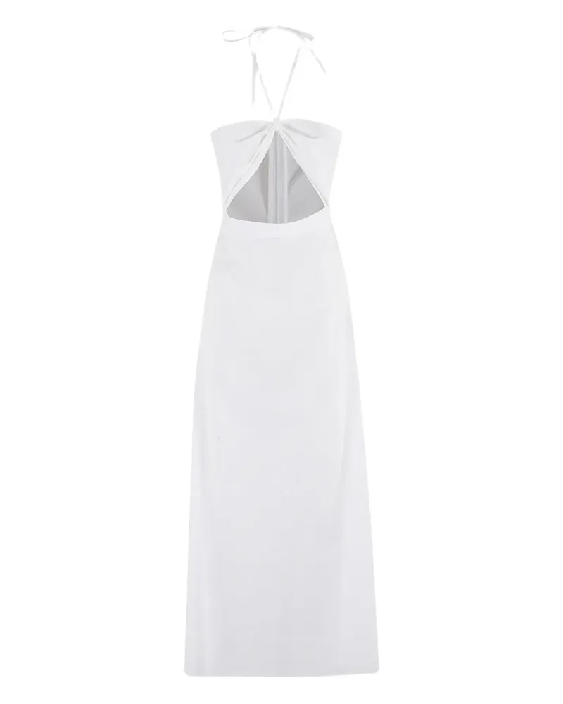 Federica Tosi Neckholder-Kleid mit Cut-Outs - Weiß Weiß