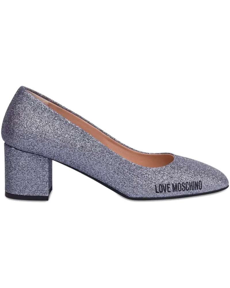 Moschino Pumps im Glitter-Look - Grau Grau