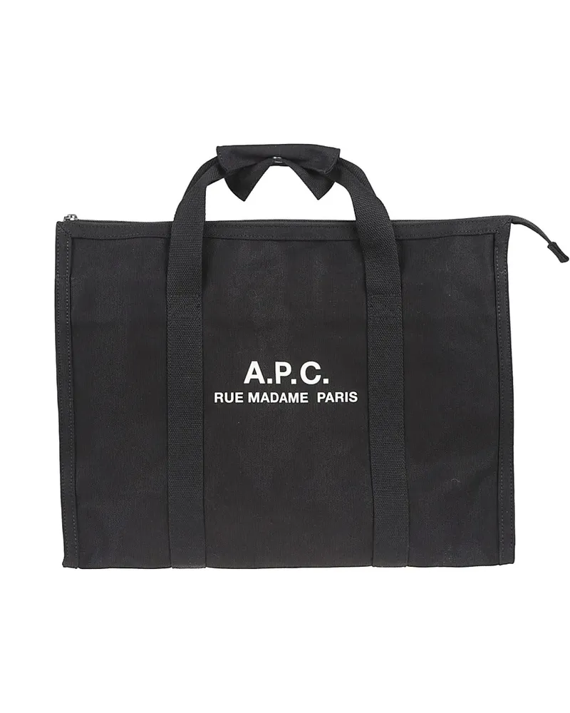 A.P.C. logo-print travel bag - Schwarz Schwarz