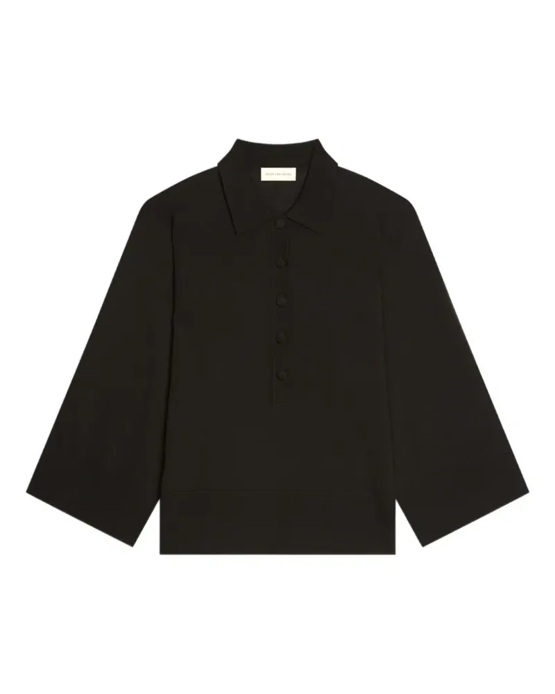 Dries van Noten buttoned polo top - Schwarz Schwarz
