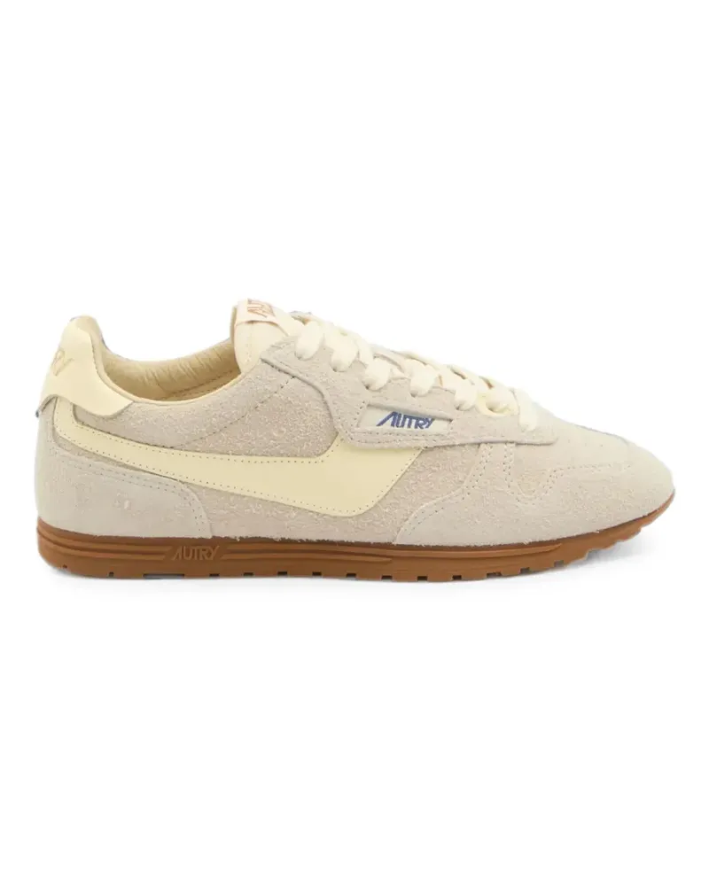AUTRY Windspin suede panelled sneakers - Nude Nude