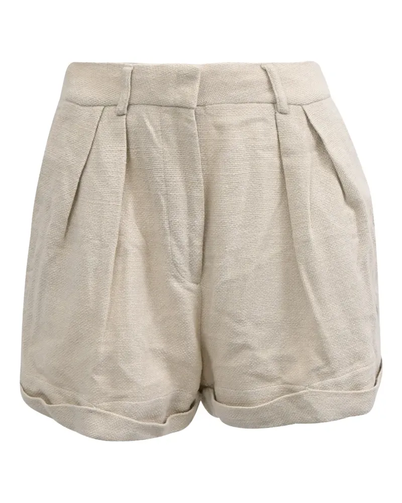 STAUD Luisa pleated shorts - Nude Nude
