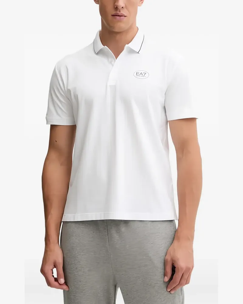 EA7 logo polo shirt - Weiß Weiß