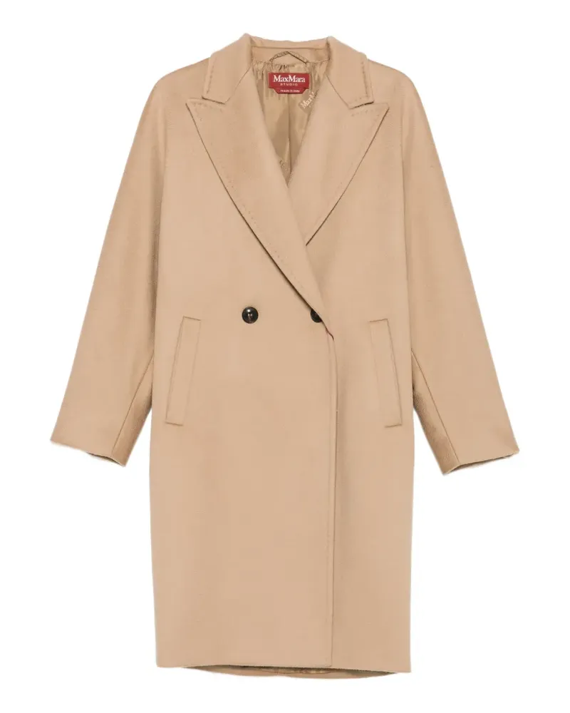 Max Mara double-breasted notched-lapel coat - Nude Nude