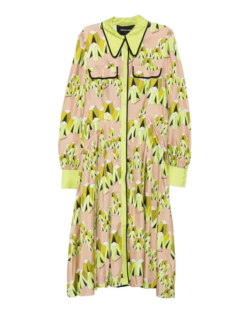 Marco Bologna Midikleid mit geometrischem Print - Nude Nude
