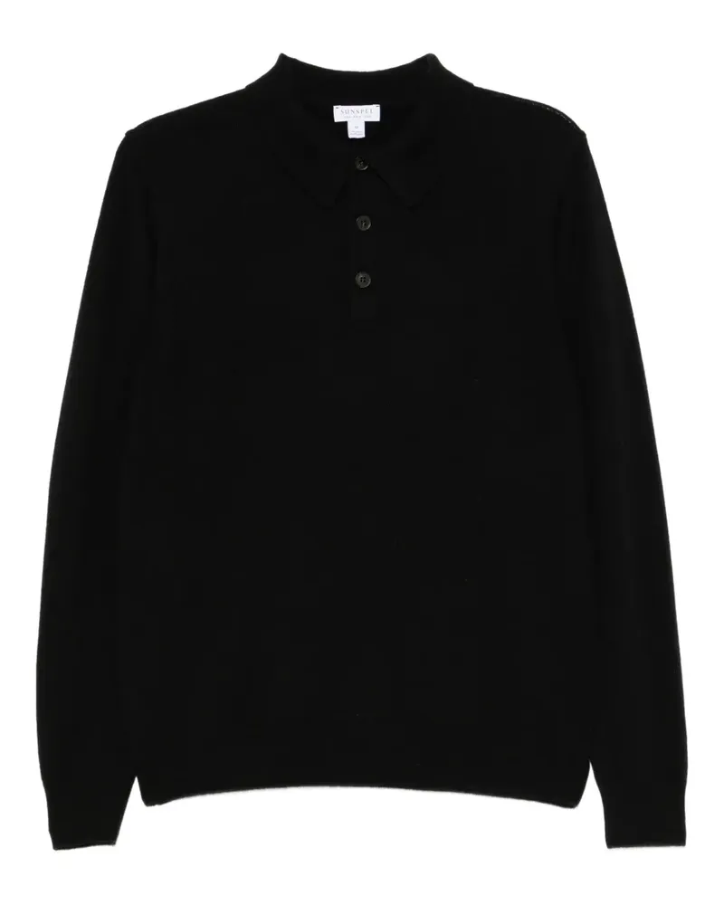 Sunspel Pullover aus Lammwolle - Schwarz Schwarz