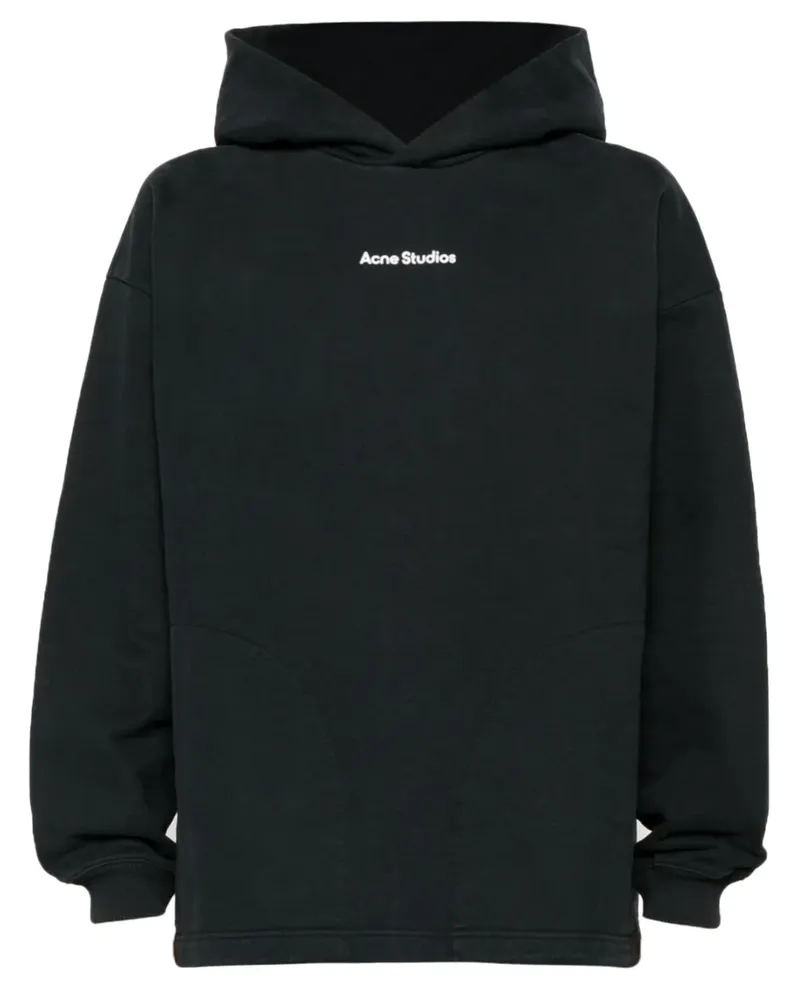 Acne Studios Hoodie mit Logo-Print - Schwarz Schwarz